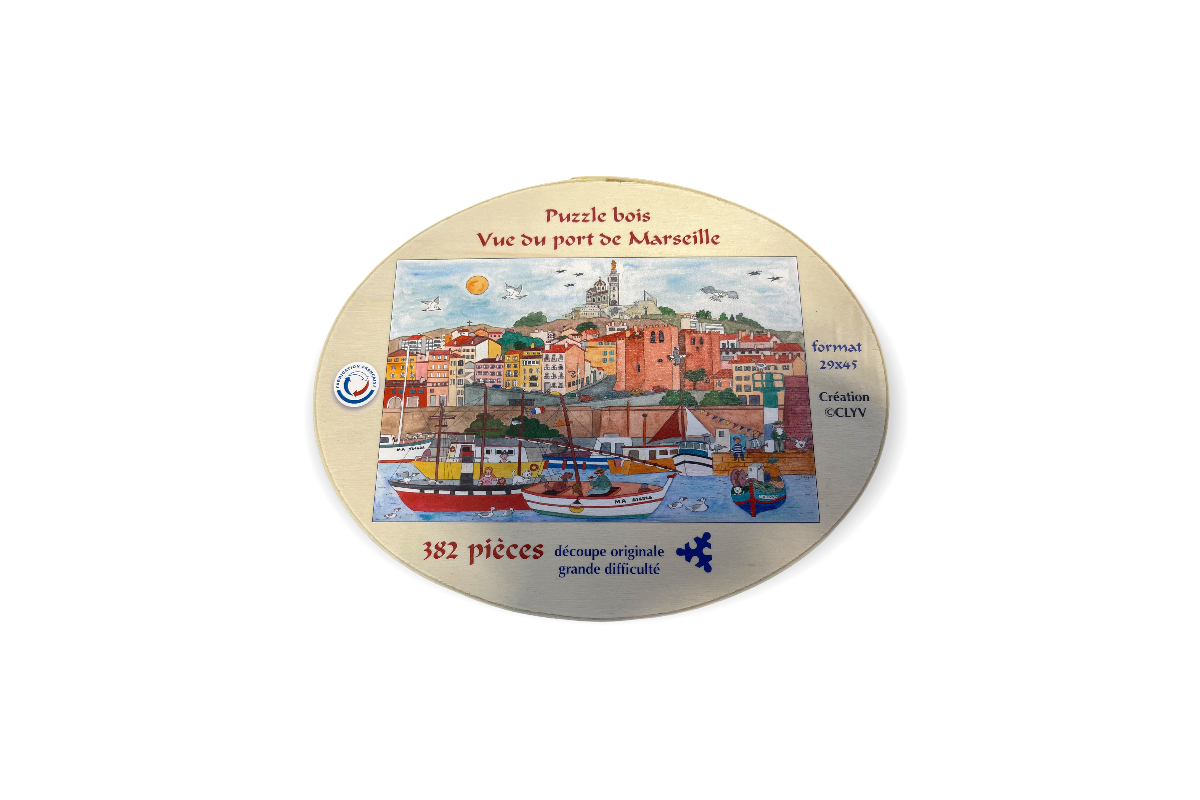 Puzzle en bois Vue du port de Marseille – Boutique Officielle de